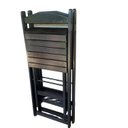 Ver mais imagens de Conjunto Mesa Bistrô Dobrável com 2 Banquetas de Madeira Maciça Preto