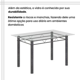 Conjunto de Mesa Tubular com 4 Cadeiras Lara - 10