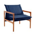 Ver imagem 3 de Poltrona Decorativa Jasmim Vivaro Decor Suede Azul