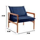 Ver imagem 4 de Poltrona Decorativa Jasmim Vivaro Decor Suede Azul