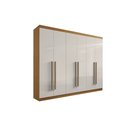 Ver imagem 1 de Guarda Roupa Casal 6 Portas 6 Gavetas Da Vinci Plus D'Doro Cinamomo com Off White