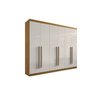 Guarda Roupa Casal 6 Portas 6 Gavetas Da Vinci Plus D'Doro Cinamomo com Off White - 1