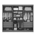 Ver imagem 2 de Guarda Roupa Casal 6 Portas 6 Gavetas Da Vinci Plus D'Doro Cinamomo com Off White