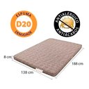 Ver imagem 2 de Colchonete Visita Casal 138x188x8 Espuma D20 Antialérgico BF Colchões