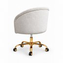 Ver imagem 4 de Cadeira Poltrona Lua Home Office Base Dourada com Rodinhas