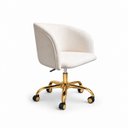 Ver imagem 2 de Cadeira Poltrona Lua Home Office Base Dourada com Rodinhas