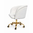 Ver imagem 3 de Cadeira Poltrona Lua Home Office Base Dourada com Rodinhas