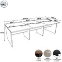 Ver imagem 3 de Plataforma de Trabalho 6 Lugares 2,70m Pé Painel Nogal P F5 Cor:nogal com Preto