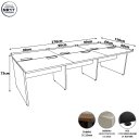 Ver imagem 3 de Plataforma de Trabalho 6 Lugares 2,70m Pé Painel Nogal P F5 Cor:nogal com Preto