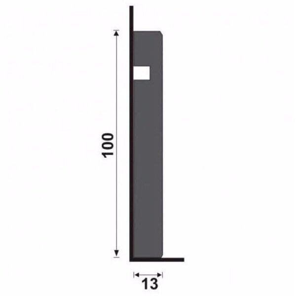 Guarnição Aluminium Santa Luzia 3454 10cmx13mm Metro Linear - 3