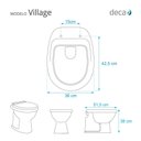 Ver imagem 2 de Assento Sanitario Poliester com Amortecedor Village Branco para Vaso Deca