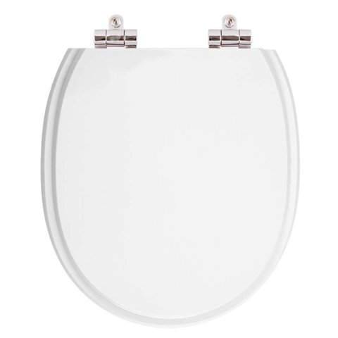 Assento Sanitario Poliester com Amortecedor Village Branco para Vaso Deca
