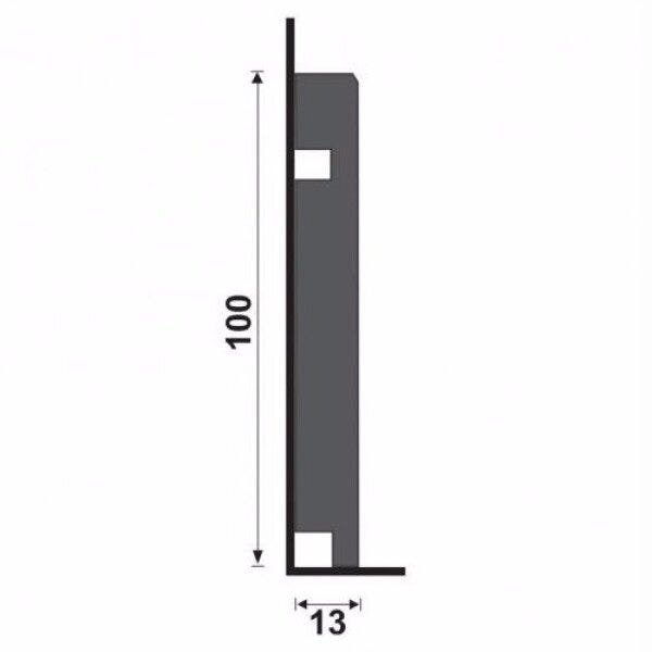 Rodapé Aluminium Santa Luzia 3454 13mmx10cm Metro Linear - 4
