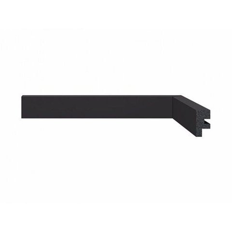 Rodapé Black 3466 16MMX3CM Barra 2,40m Santa Luzia Preto