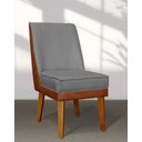 Ver imagem 2 de Kit 6 Cadeiras Virgínia Linho Cinza Claro Courissimo Nozes Linho Nozes Cinza Claro