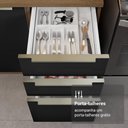 Ver imagem 6 de Balcão de Cozinha 120 cm 2 Portas 3 Gavetas Rustic/Preto Lux Madesa