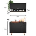Ver imagem 7 de Cozinha Compacta 2 Peças Armário e Balcão + Cuba Modelo Minerva Preto com Cobre