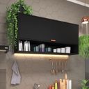 Ver imagem 3 de Cozinha Compacta 2 Peças Armário e Balcão + Cuba Modelo Minerva Preto com Cobre
