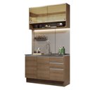 Ver imagem 2 de Cozinha Compacta Madesa Glamy 120002 com Armário e Balcão (Sem Tampo e Pia) Rustic Cor:Rustic