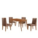 Ver imagem 2 de Mesa de Jantar Copper 120cm Tampo Mdf 4 Cadeiras Moderna Tork/naturale/naturale