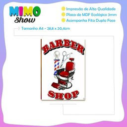 Placa Mdf Barber Shop Decoração Parede Pronta Instalar Br27 - 3