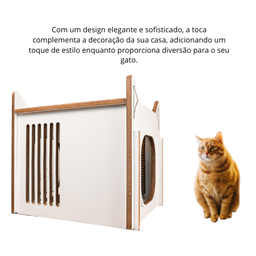 Toca para Gatos Interativa Playground Branca - 2