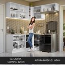 Ver imagem 7 de Armário de Cozinha Completa de Canto 349cm Branco/Preto Glamy Madesa 07