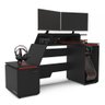 Mesa Gamer E Escritório Xt Racer Space Two Politorno Preto/Vermelho - 4
