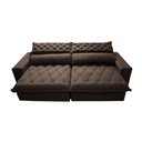 Ver imagem 5 de Sofá Retrátil e Reclinável 2.15m Molas Ensacadas Cama inBox Spazus com Bordado 3D Velusoft Café