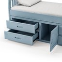Ver imagem 6 de Cama Solteiro com 04 Gavetas e 01 Porta Funcional de Madeira Maciça - Azul