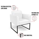 Ver imagem 6 de Kit 2 Poltronas Base Industrial Preto Marisa Corano Branco D03 - D'Rossi