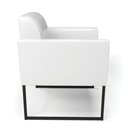 Ver imagem 4 de Kit 2 Poltronas Base Industrial Preto Marisa Corano Branco D03 - D'Rossi
