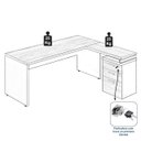 Ver imagem 6 de Mesa Escritório em "L" c/ Gaveteiro 1,70x1,60m - WORK START - NOGAL SEVILHA/PRETO - 21423