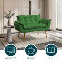 Ver imagem 4 de Namoradeira Decorativa Confortável para Sala Recepção Consultório Manicure Alice Suede
