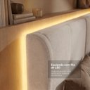 Ver imagem 6 de Cama Estofada Casal com Estrutura Reforçada e Design Moderno Aura