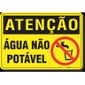 PLACA ATENÇÃO ÁGUA NÃO POTÁVEL - 1