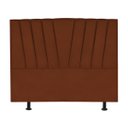 Ver imagem 1 de Cabeceira Estofada Cama Casal Queen Size 160 Cm Louise Veludo:terracota