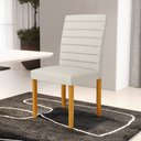 Ver imagem 2 de Kit 2 Cadeiras de Sala de Jantar Estofadas Veiga Madeira Maciça Linho Off White G78 - Gran Belo Cade
