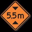 Ver imagem 1 de PLACA ALTURA LIMITADA 5.5 METROS A-37 - OBRA RESOLUÇÃO CONTRAN Nº 690 09/2017