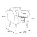 Ver imagem 2 de Kit 02 Poltronas Cinza A05 Pés