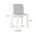 Ver imagem 2 de Cadeira para Sala de Jantar em Polipropileno Capri Marrom/Terracota