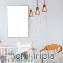 Ver imagem 3 de Luminaria Pendente Tripla Koni E27 Madeira Mdf Cq Desmontada:rústico