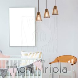 Luminaria Pendente Tripla Koni E27 Madeira Mdf Cq Desmontada:rústico - 3