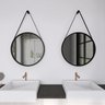 2 Espelho Preto Maquiagem Redondo Redecore Conjunto De Espelho - 1