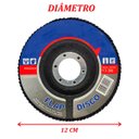 Ver imagem 3 de Kit 6 Disco Flap Lixa Profissional de Desbaste Madeira Aço