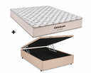 Ver imagem 3 de Cama Bau Casal Bege Colchão Fit D45 Espuma 138x188 - Ortobom