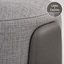 Ver imagem 2 de Puff Redondo Moderno Organico Premiun Luxo Reforçado Decorativo Linho Courino Designe Unico