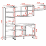Cozinha Parana Versalhes 3 Peças Freijo/supremo 250 Cm Kits Parana - 3
