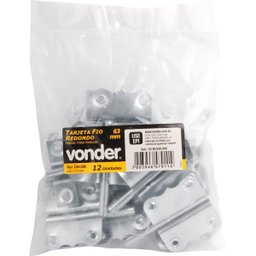 Tarjeta fio redondo zincado 38mm pacote c/ 12 peças Vonder - 2