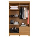Ver imagem 3 de Guarda Roupa Leblon 4 Portas 2 Gavetas 5 Prateleiras com Espelho - Benetil